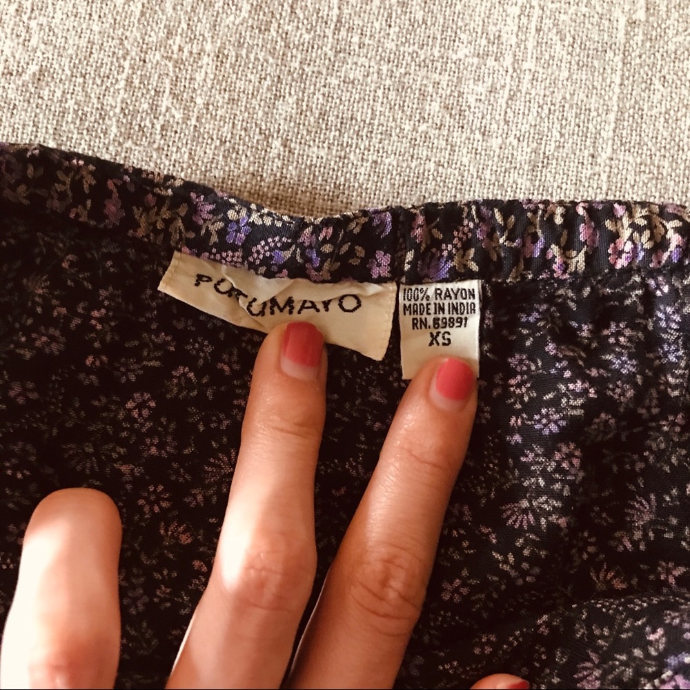 Vintage 90s floral A-line skirt - Picture 5 of 5